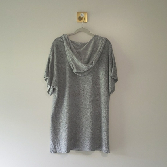 Free People Intimately Oversized Top Women Large Heather Gray Super Soft Comfy - Picture 6 of 11